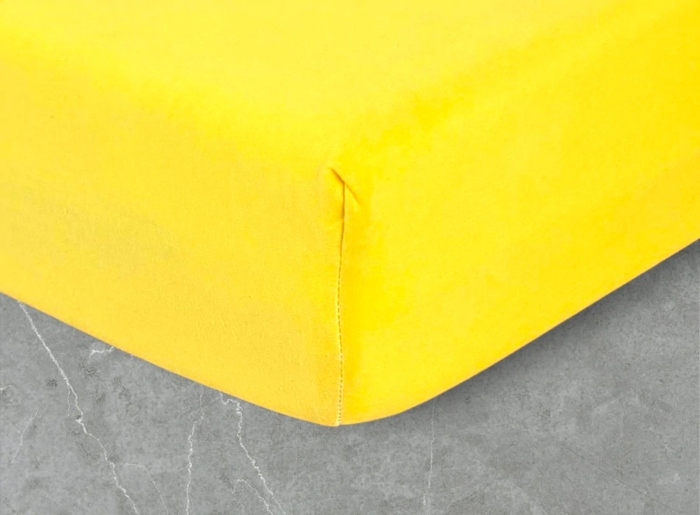 JERSEY prestieradlo LUXURY, 220x200cm, ŽLTÁ