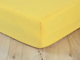 JERSEY prestieradlo EXCLUSIVE, 120x200cm, ŽLTÁ